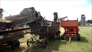 Threshing Wheat With my 28x46quot International Threshing Machine 2017 [upl. by Gnous152]