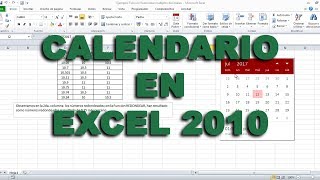 Cómo habilitar Calendario en Excel 2010 de 64 bits [upl. by Ahseel570]