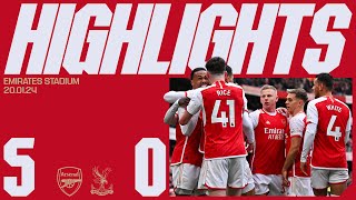 HIGHLIGHTS  Arsenal vs Crystal Palace 50  Gabriel Magalhães 2 Trossard Martinelli 2 [upl. by Nytram]