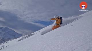 Powder dive on a perfect powder skiing day in Austria  Bad Gastein [upl. by Analim]