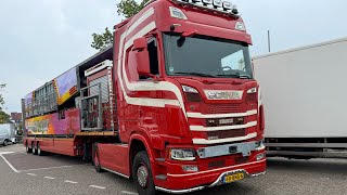 Kermis Zaandam 2024 Transport en opbouw [upl. by Lennahs]