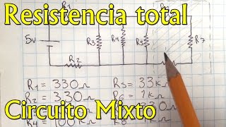 ¿Como calcular una resistencia total en un circuito mixto  La Electronica [upl. by Redman]