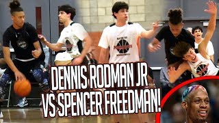 Dennis Rodman Jr vs Spencer Freedman 3 POINT SHOOTOUT Dennis Rodmans Son Has a JUMPER [upl. by Haseefan]