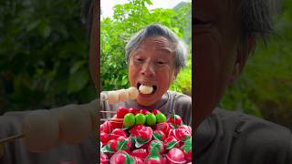 grandpa and strawberry candy eye candy watermelon candy dinosaur eggs hot dogs shorts [upl. by Enel]