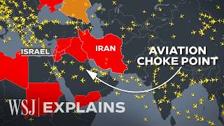 How IsraelIran Tensions Are Choking Commercial Flight Paths  WSJ [upl. by Ayo874]