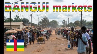 Une promenade dans les marchés de Bangui Seydou Combattant Miskine  По 3 уличным рынкам Банги [upl. by Sherr]