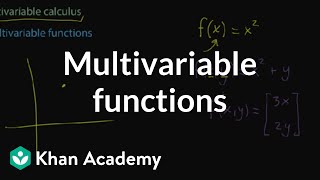 Multivariable functions  Multivariable calculus  Khan Academy [upl. by Adaminah]