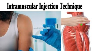 Intramuscular IM Injection Technique On Deltoid [upl. by Oinotnanauj988]