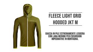 ORTOVOX FLEECE LIGHT GRID HOODED una giacca leggerissima per escursioni impegnative [upl. by Rustin]