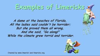 ♣♣♣ Example Limericks  Examples of Limerick Poems ♣♣♣ [upl. by Ise]