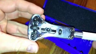 Armbanduhr Gehäuseöffner UhrenGehäuseöffner Schraubendreher für Uhren mit Schraubböden unboxing [upl. by Akcirred516]