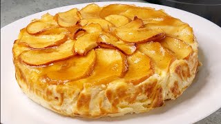 TARTA de MANZANA RICA Y FÁCIL SIN AZÚCAR CON 3 INGREDIENTES RAPIDÍSIMA EN 5 MINUTOS👌SÚPER CREMOSA [upl. by Baldridge]