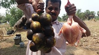 Cooking Toddy Palm Fruit Chicken in Our Farm  Amazing Taste  Food Money Food [upl. by Hollister]