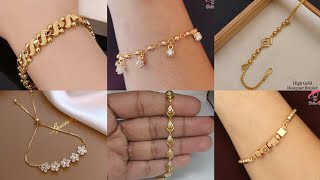 Latest gold bracelet design 2023Bracelet design womenGold bracelet designgoldjewellery [upl. by Eux]