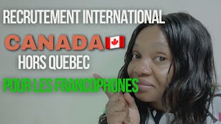 recrutement international au Canada pour Les francophones et personnes bilingues visavoyage canada [upl. by Caterina61]