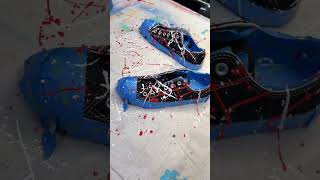 How to paint a custom pair of splattered converses [upl. by Ahsiral]