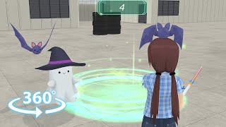 Shoujo City ghosts amp bats minigame 360 VR video [upl. by Yrreiht884]