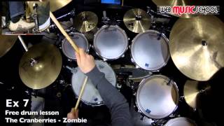 The Cranberries  Zombie  FREE DRUM LESSON [upl. by Bobine573]