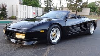 Ferrari Testarossa Miami Vice Custom Convertible Conversion GT Test Drive amp Walkaround [upl. by Yle]