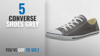 Top 5 Converse Shoes Grey 2018 Converse Womens Chuck Taylor Dainty Ox Sneakers  Charcoal [upl. by Aelanna374]