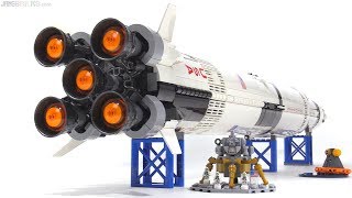 LEGO Ideas NASA Apollo Saturn V set review 21309 [upl. by Rubliw276]