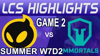 DIG vs IMT Game 2 Highlights  LCS Summer W7D2 2024  Dignitas vs Immortals by Onivia [upl. by Aitan]