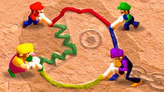 Mario Party Superstars Minigames  Mario Vs Luigi Vs Wario Vs Waluigi Master Difficulty [upl. by Mccormick]