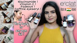 I tried eclat SERUMS  VitaminCNiacinamideFadeoutEye Serum  Kashika [upl. by Alyakem956]