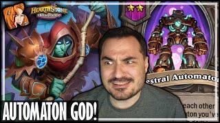 TERON IS AN AUTOMATON GOD  Hearthstone Battlegrounds [upl. by Decato]