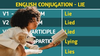 Conjugation English Verb to Lie  V1 V2 V3 V4 V5 Form of Lie [upl. by Seidel]