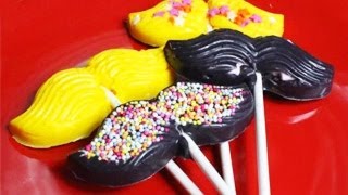 How to Make Chocolate Mustache Lollipops [upl. by Troth]