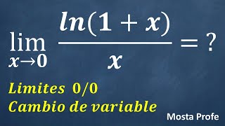 Limite indeterminado 00 de logaritmo natural lnx por cambio de variable factorización y definición [upl. by Alidis]