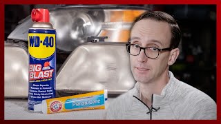 Headlight Restoration with WD40 amp Toothpaste HACKS TESTED [upl. by Erasmus]