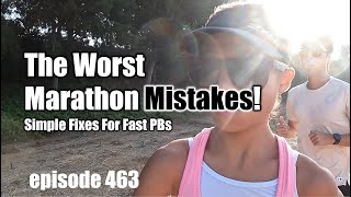 The Worst Marathon Mistakes with Simple Fixes marathon running marathontraining [upl. by Htinnek]