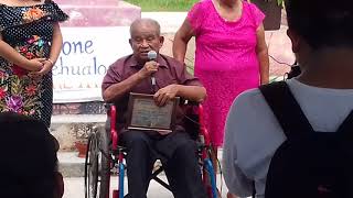 Felipe Tzul Yucatec Maya from Corozal at Maya Heroes Day [upl. by Barbra]