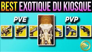 Destiny 2  BEST EXOTIQUE DU KIOSQUE PVP amp PVE Monument aux Lumières Perdues amp Butin de Conquête [upl. by Sarine101]