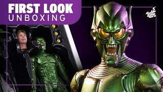 Hot Toys Green Goblin Deluxe SpiderMan No Way Home Figure Unboxing  First Look [upl. by Ardnala831]