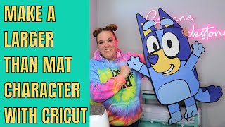 Cutting larger than mat projects using your Cricut machine  Large character cut outs in cardstock [upl. by Garvy]