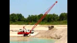 Ruston Bucyrus RB71 Dragline Excavator digging gravel 3 [upl. by Orsay]