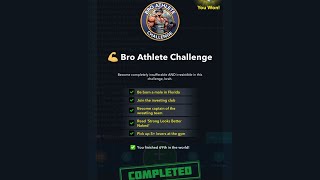 How to Complete Bitlifes Bro Athlete Challenge [upl. by Gnap498]