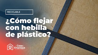 ¿Cómo flejar con hebilla de plástico [upl. by Ayota]