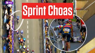 Crashes Cant Stop Tim Merlier from Seizing Scheldeprijs 2024 Win [upl. by Sivrahc]