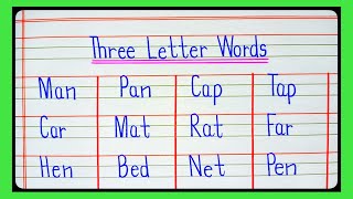 Three Letter Words in English3 Letter Words in EnglishThree Letter Words Phonics l 3 Letter Words [upl. by Gimpel791]