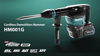 Makita Cordless Demolition Hammer  HM001G [upl. by Honebein]