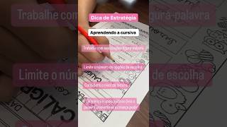 Aprendendo a cursiva cursiva alfabetização escola mariliasp [upl. by Ingold]