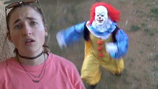 Creepy Clown Stalking Our Family Again Real Footage Caught on Camera [upl. by Nihsfa245]