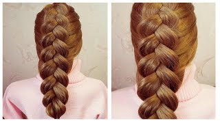 Tuto coiffure simple et belle  Easy and beautiful hairstyle for thin hair  Braided hairstyle [upl. by Paulette34]