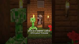 When you forget to close the door minecraft minecraftshorts minecraftmemes [upl. by Ahsiad]