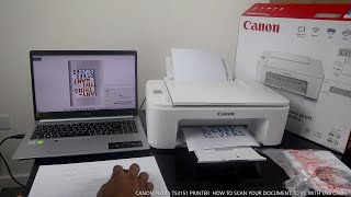 CANON PIXMA TS3151 PRINTERR HOW TO SCAN YOUR DOCUMENT TO PC USING USB CABLE [upl. by Fryd]