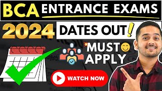 💥Top BCA Entrance Exams 2024🤩Top BCA Colleges Admissions Apply Now bca admission entrance viral [upl. by Ytsihc]